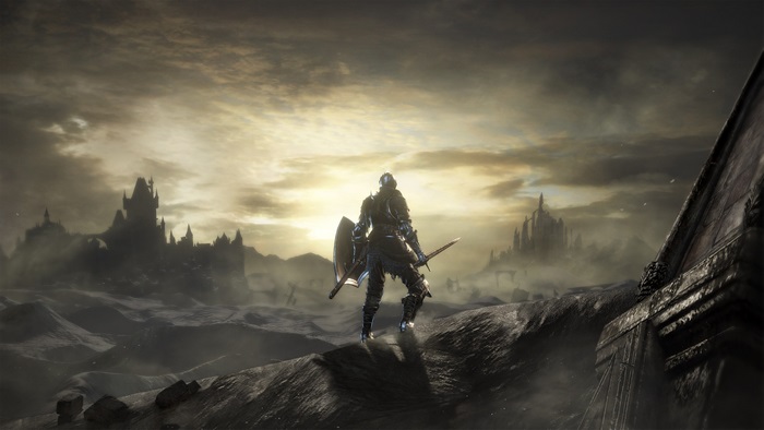 Dark Souls III 4K Knight in a Ruined Landscape