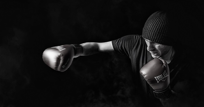4K Black and White Boxing Action