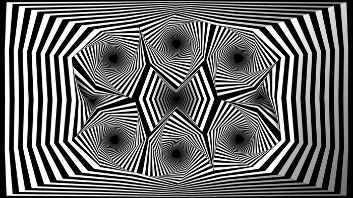Black and white optical illusion pattern
