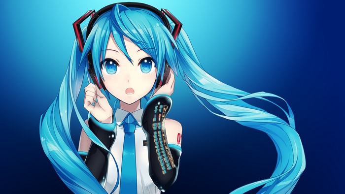 Vocaloid 4K Artwork of Blue-Haired Girl