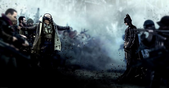 Batman and Bane from The Dark Knight Rises