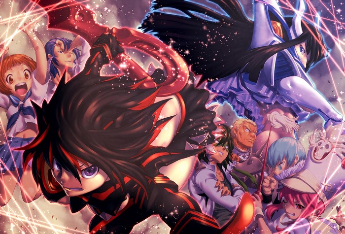 Kill la Kill characters in battle