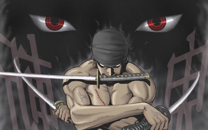 Roronoa Zoro from One Piece with Swords