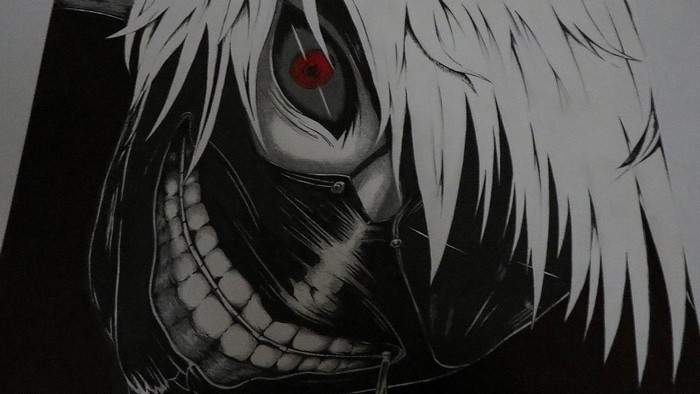 Kaneki Ken from Tokyo Ghoul fan art drawing
