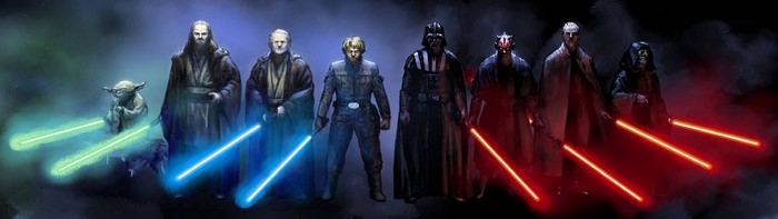 Star Wars Jedi and Sith with Lightsabers