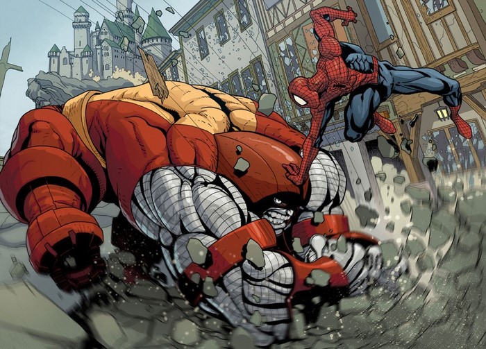 Spider-Man vs. Juggernaut in Marvel Comics