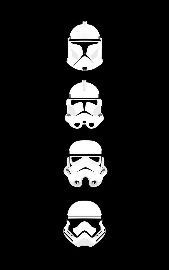 Star Wars Clone Trooper and Stormtrooper Helmets
