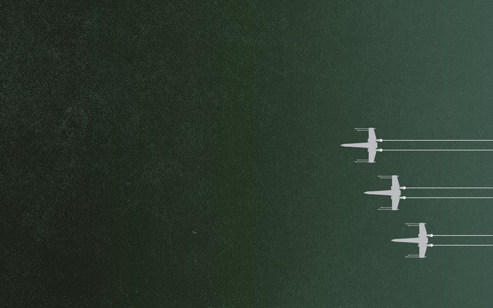 Star Wars X-wings in formation