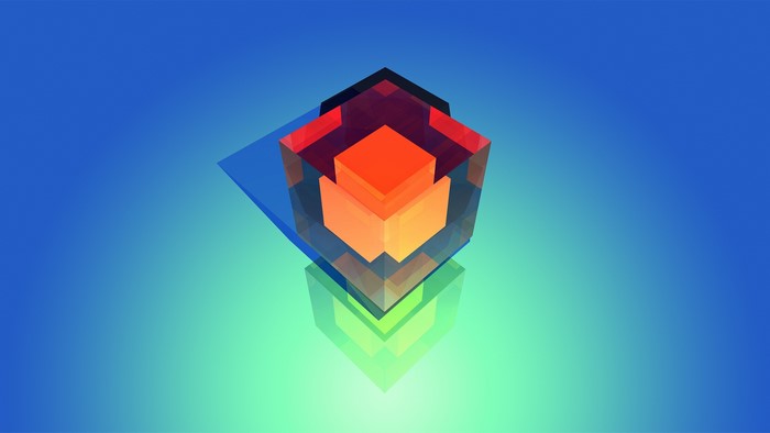 Abstract geometric shapes with reflections