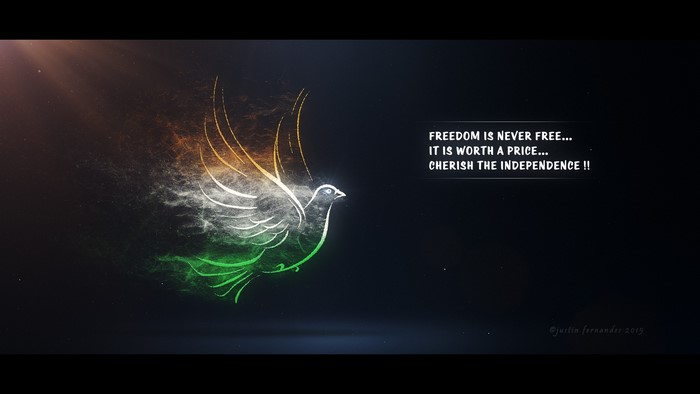 Abstract Dove with Freedom Quote