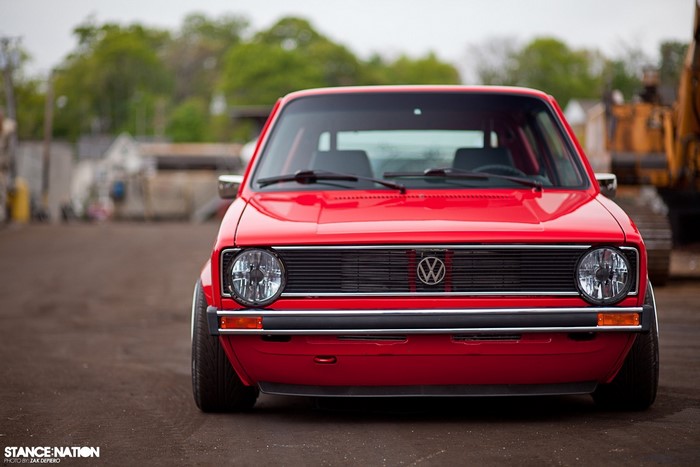 Red Volkswagen Golf 1
