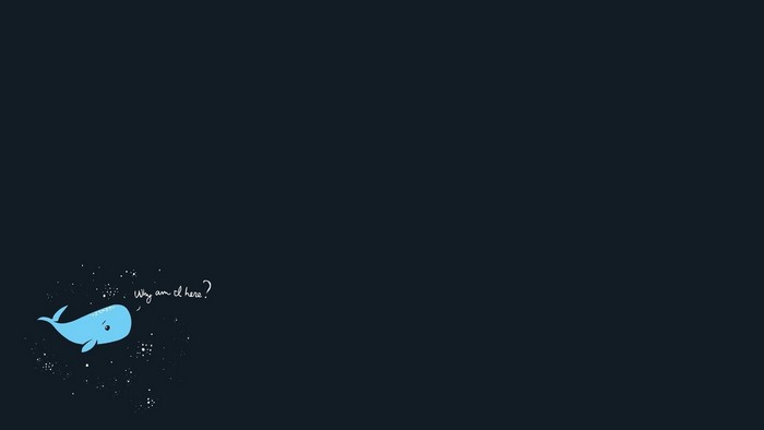 Blue whale asking "Why am I here?"