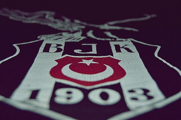 Beşiktaş JK crest with Turkish flag and eagle