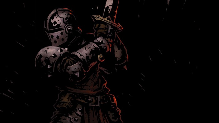 Knight from Darkest Dungeon holding a sword