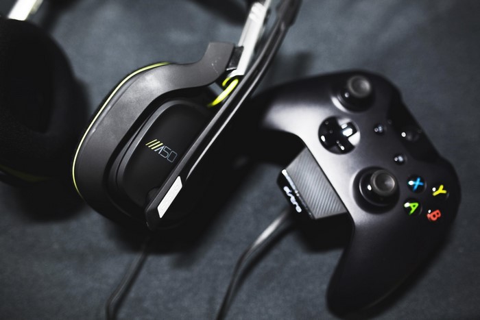 Xbox One controller and Astro A50 headset