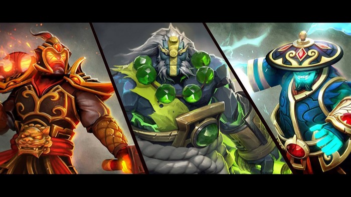 Earth Spirit, Ember Spirit, and Storm Spirit from Dota 2