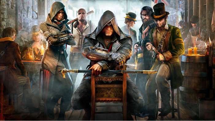Assassins Creed Syndicate characters in a pub
