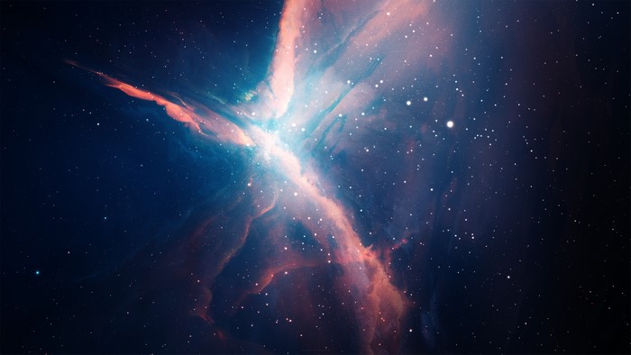 Cosmic Nebula with Stars