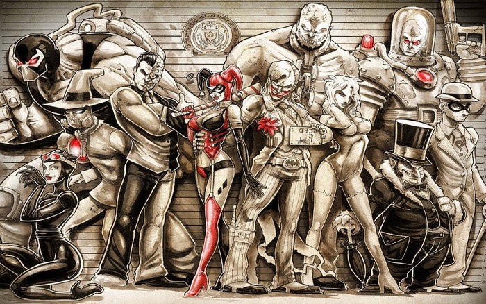 Batman villains lineup DC Comics digital art