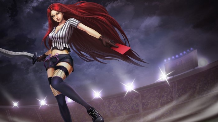 Katarina from League of Legends as a referee
