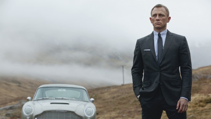 James Bond from Spectre with Aston Martin