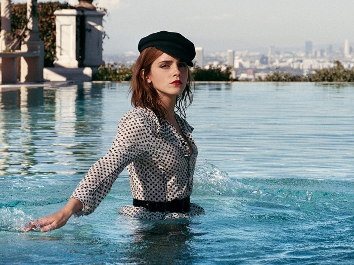 Emma Watson in a swimming pool