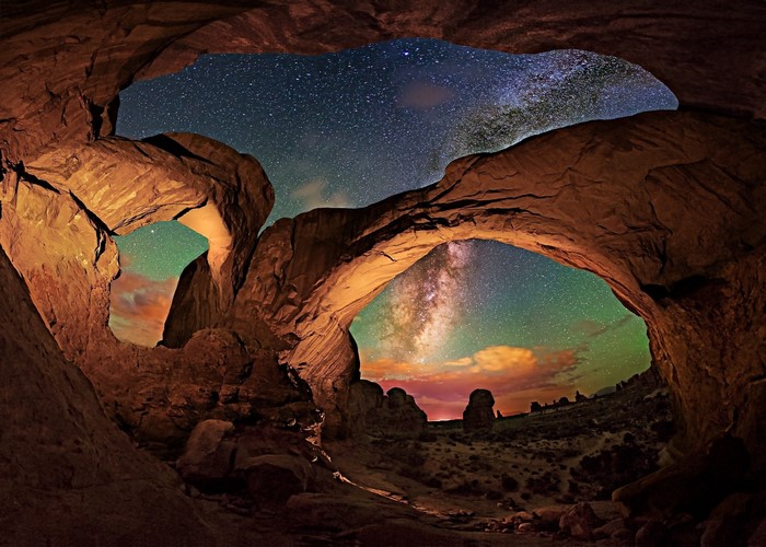 Milky Way Over Arches National Park Utah