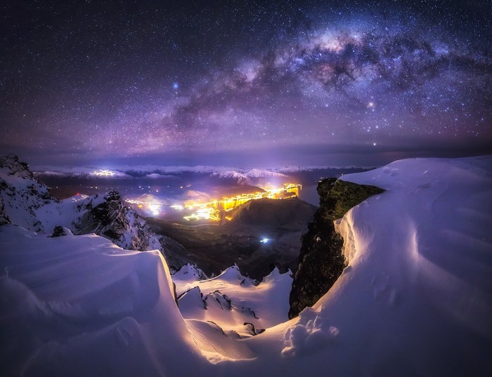Milky Way over Queenstown, New Zealand in Winter