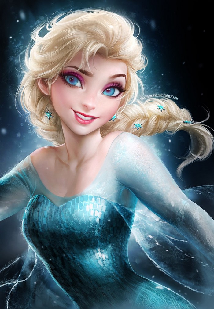Princess Elsa in Blue Dress from Frozen