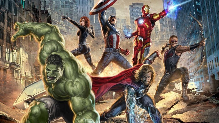 The Avengers from Marvel Comics in concept art