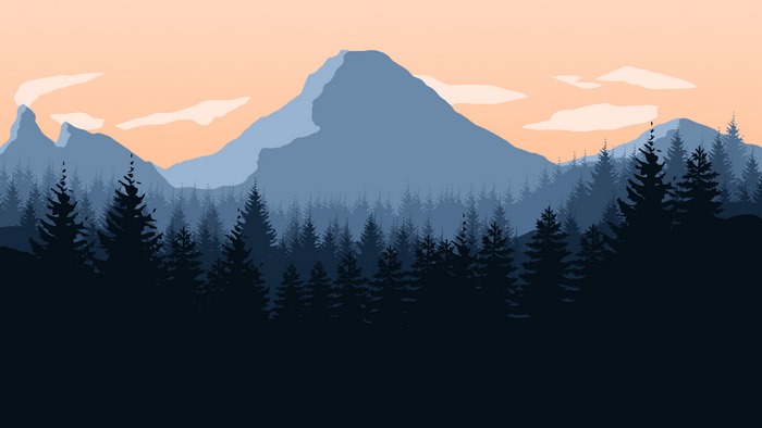 Firewatch Mountains Forest Sky Landscape Artwork