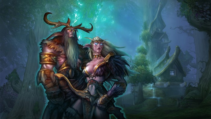 Malfurion and Tyrande from World of Warcraft