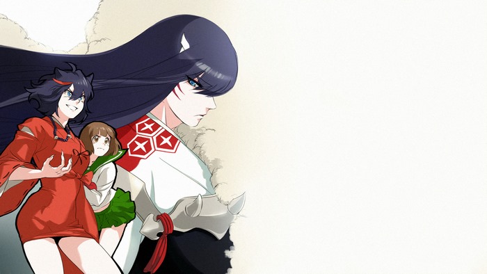 Ryuuko Matoi, Mako Mankanshoku, and Satsuki Kiryuin from Kill la Kill