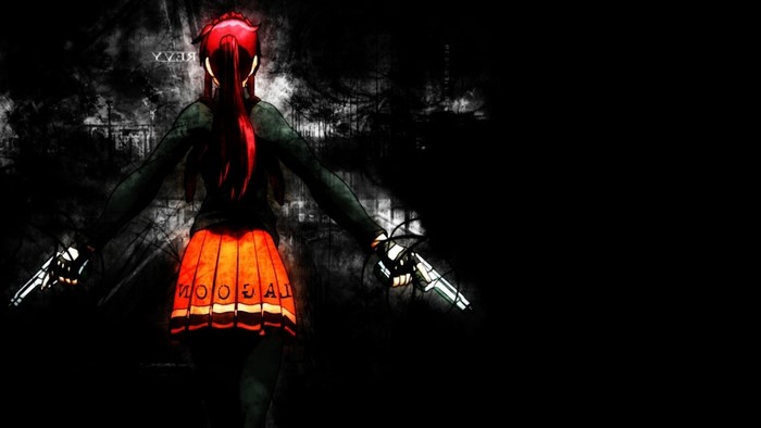 Revy from Black Lagoon with guns