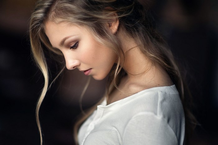 Portrait of a woman in profile
