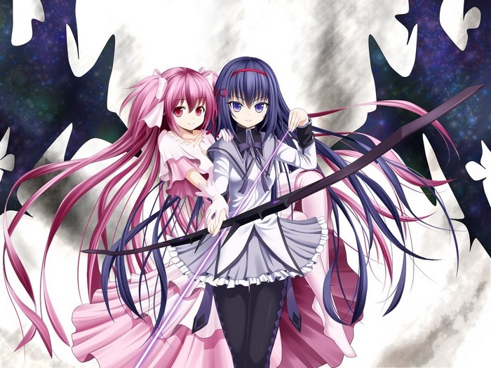 Homura Akemi and Madoka Kaname from Puella Magi Madoka Magica