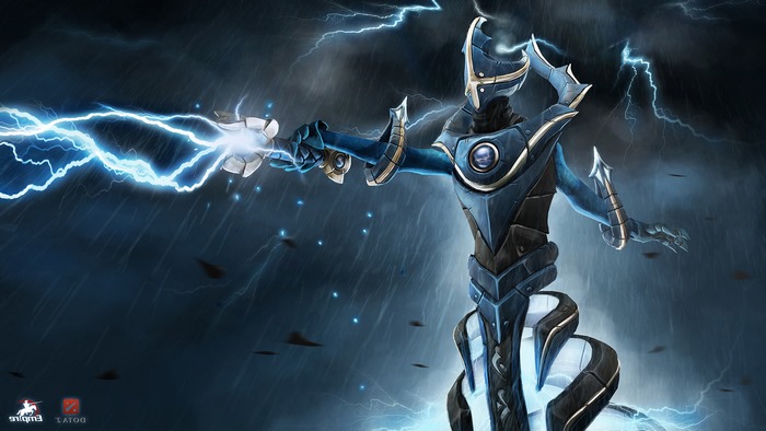 Razor from Dota 2 casting lightning