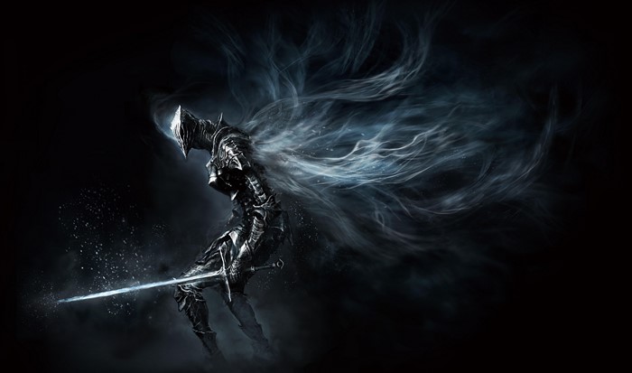 Knight with glowing sword from Dark Souls III