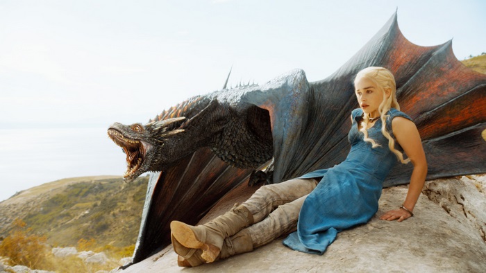 Daenerys Targaryen with a dragon from Game of Thrones