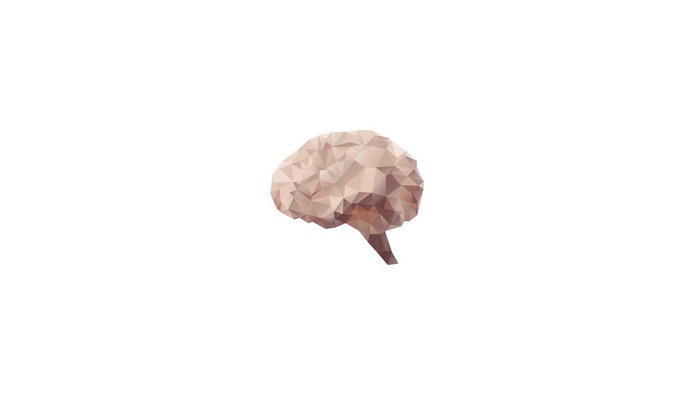 Low poly brain digital art