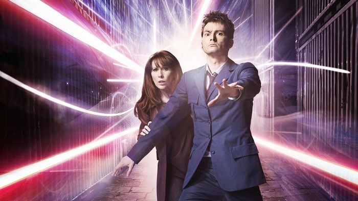 The Doctor and companion from Doctor Who