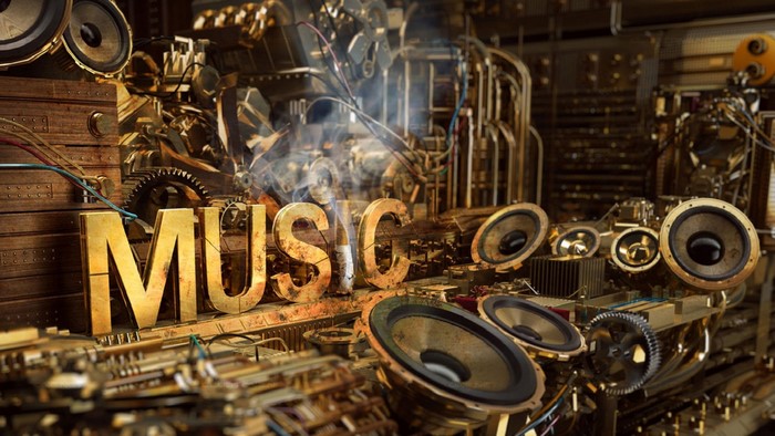 Steampunk Music Machine with Speakers