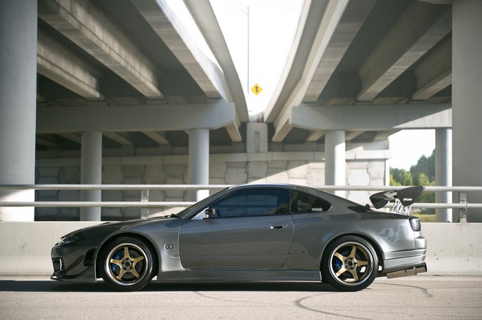 Nissan Silvia S15 JDM Tuning Car Under Bridge