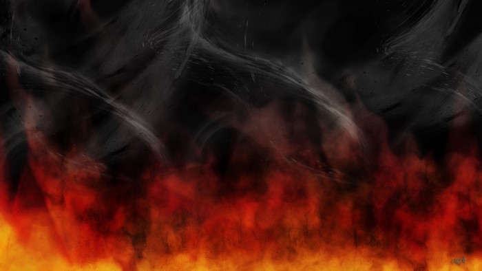 Fire and smoke abstract artwork