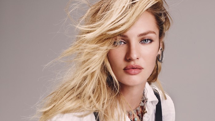 X Candice Swanepoel Women Model Face Blonde Blue Eyes