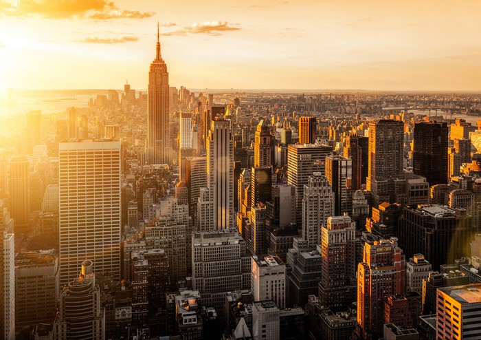 Sunset over Manhattan, New York City