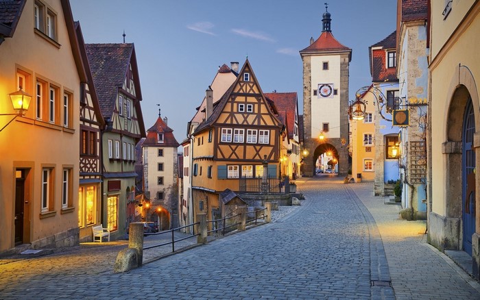 Charming Street with Historic Houses in Germany