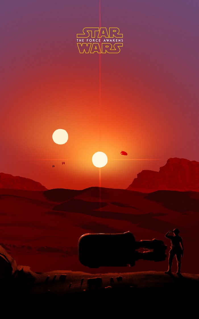 Star Wars: The Force Awakens minimalist poster