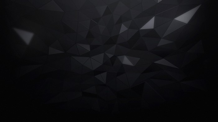 Abstract black low-poly geometric background