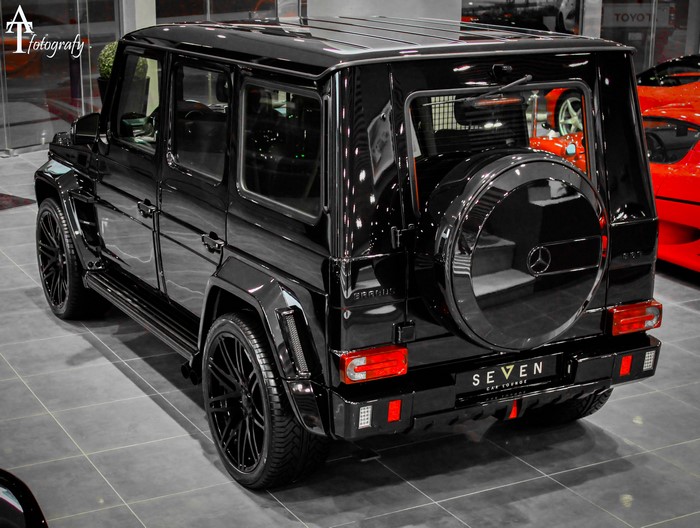 Black Brabus 800 G-Class SUV with Spare Tire